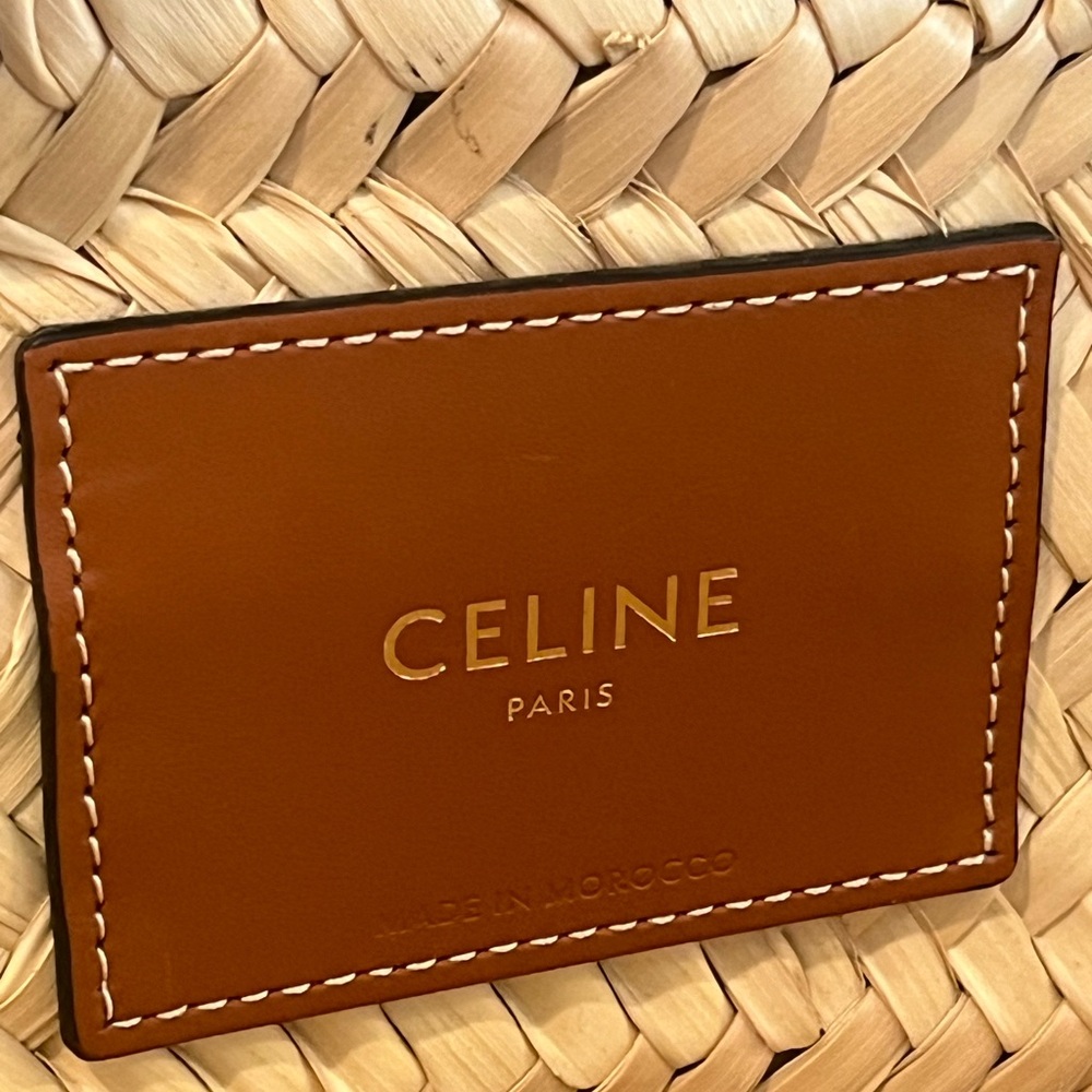 CELINE TEEN CLASSIC PANIER IN PALM LEAVES AND CALFSKIN - Picture 8 of 15